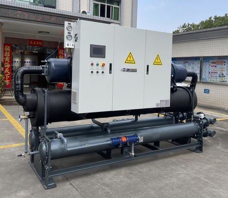 JLSW-200D Özel Su Soğutucu vida kompresör soğutucu PLC kontrolü 100kW