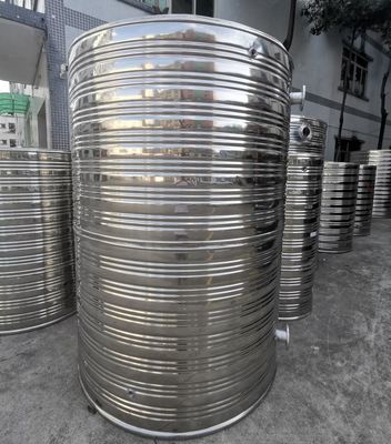80 derece sıcaklıkta ipli, dikey, izole edilmiş paslanmaz çelik su tankı